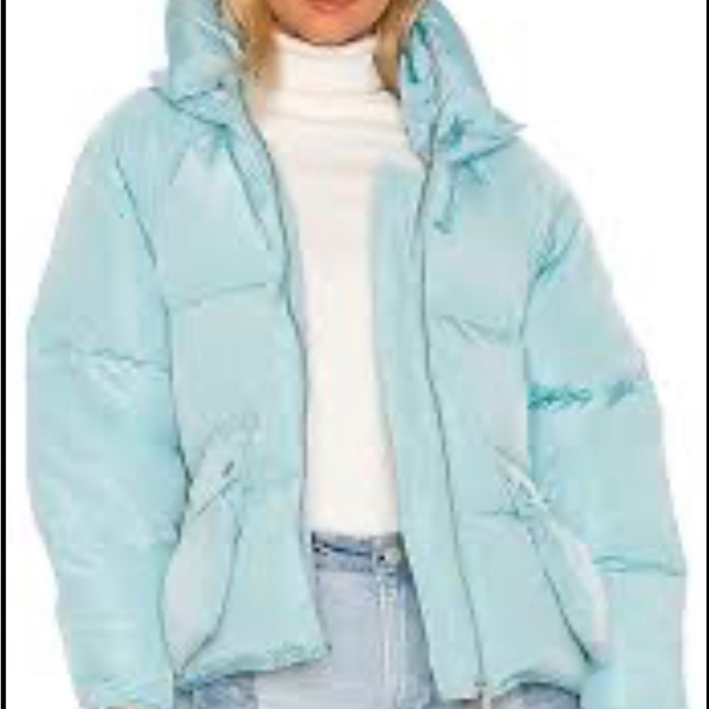 Pluto Puffer Jacket in Sky Blue - Size L